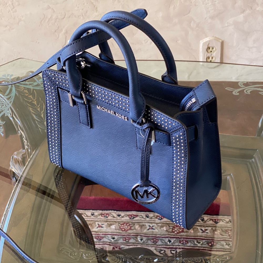 NWT Michael Kors Sm Dillon micro stud handbag - Picture 3 of 9